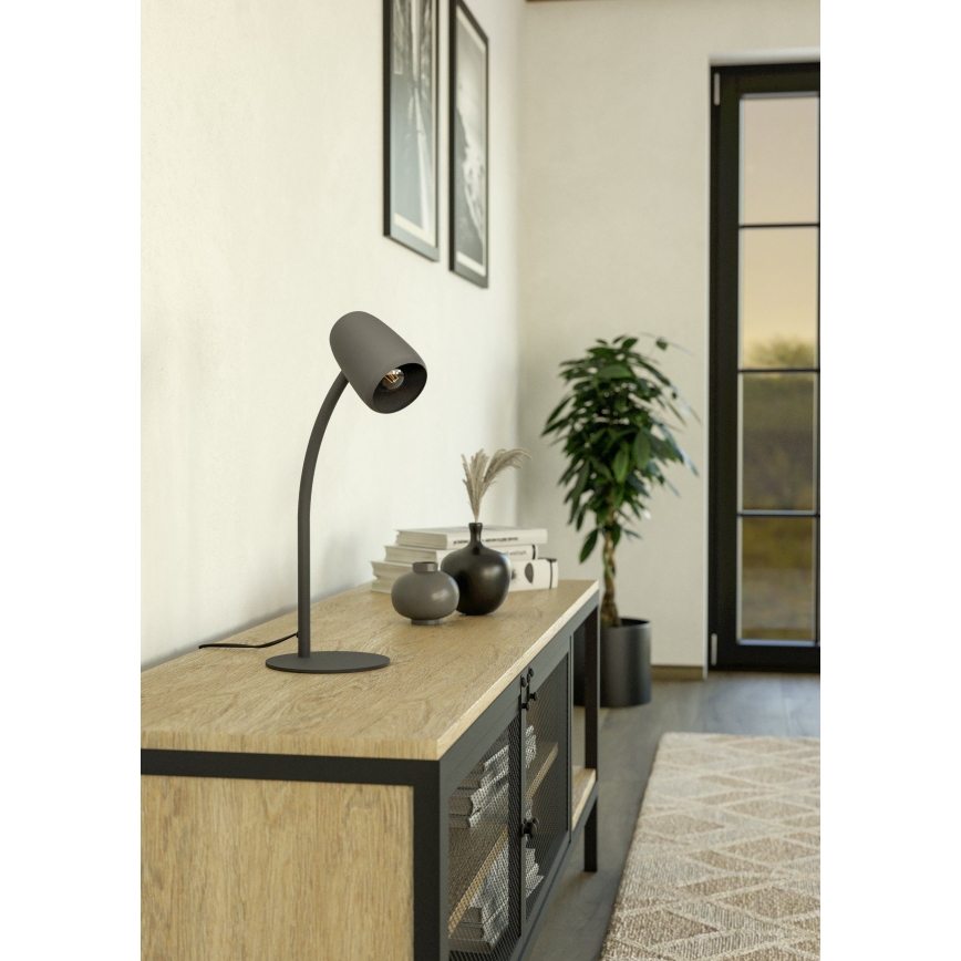 Eglo - Lampada da tavolo 1xE14/18W/230V nera