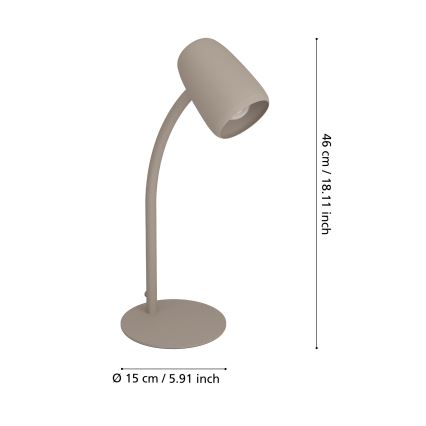 Eglo - Lampada da tavolo 1xE14/18W/230V crema