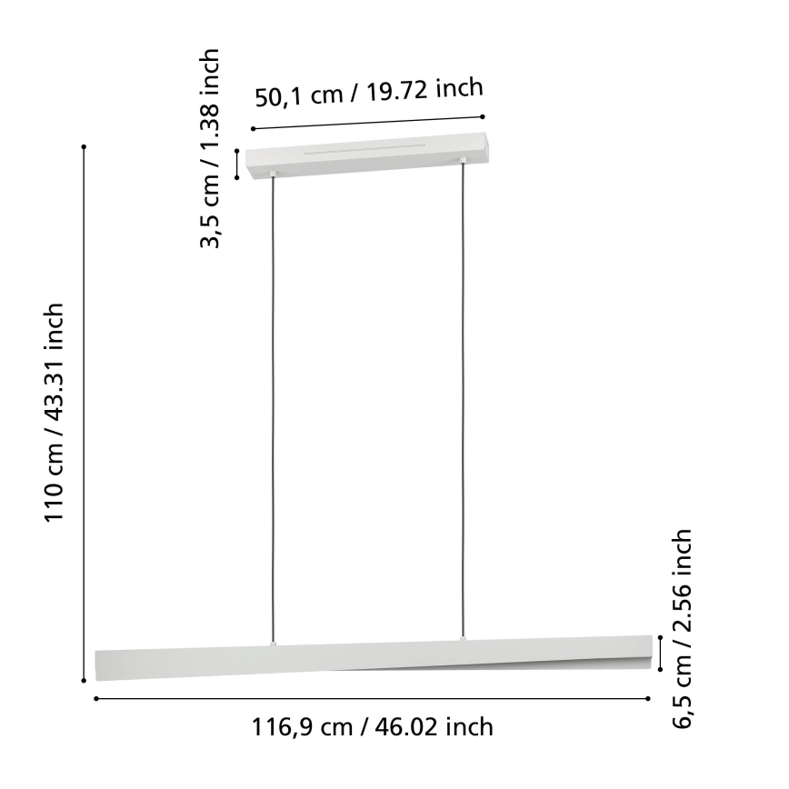 Eglo - Lampadario a sospensione LED RGBW dimmerabile su cavo LED/19W/230V 2700-6500K grigio