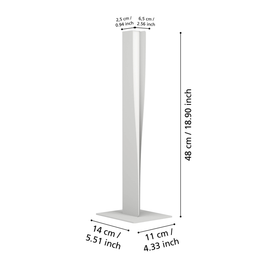 Eglo - LED RGBW Lampada da tavolo dimmerabile LED/9W/230V 2700-6500K grigia