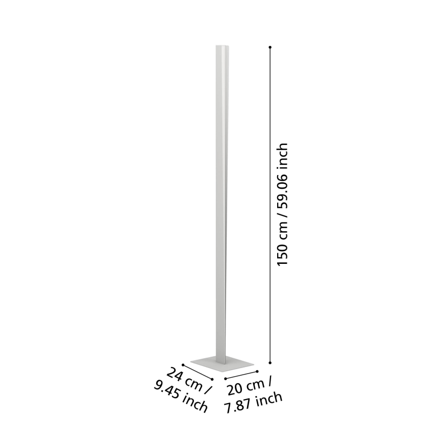 Eglo - Lampada da terra dimmerabile LED RGBW LED/10,5W/230V + LED/15,2W 2700-6500K grigia