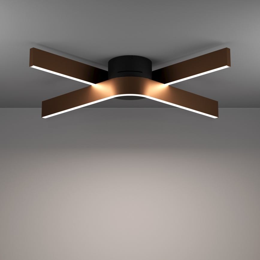 Eglo - Plafoniera LED RGBW dimmerabile 2xLED/18W/230V 2700-6500K rame/nero