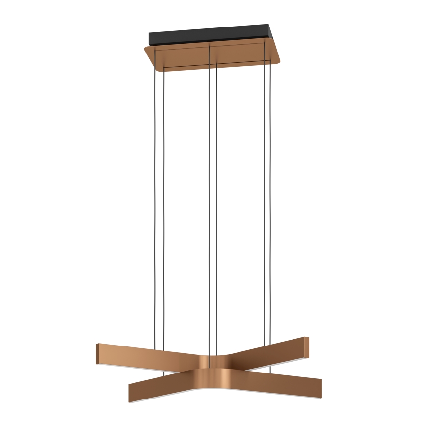 Eglo - Lampadario a sospensione dimmerabile LED RGBW su cavo 2xLED/18W/230V rame/nero