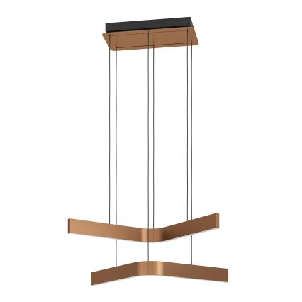 Eglo - Lampadario a sospensione dimmerabile LED RGBW su cavo 2xLED/18W/230V rame/nero