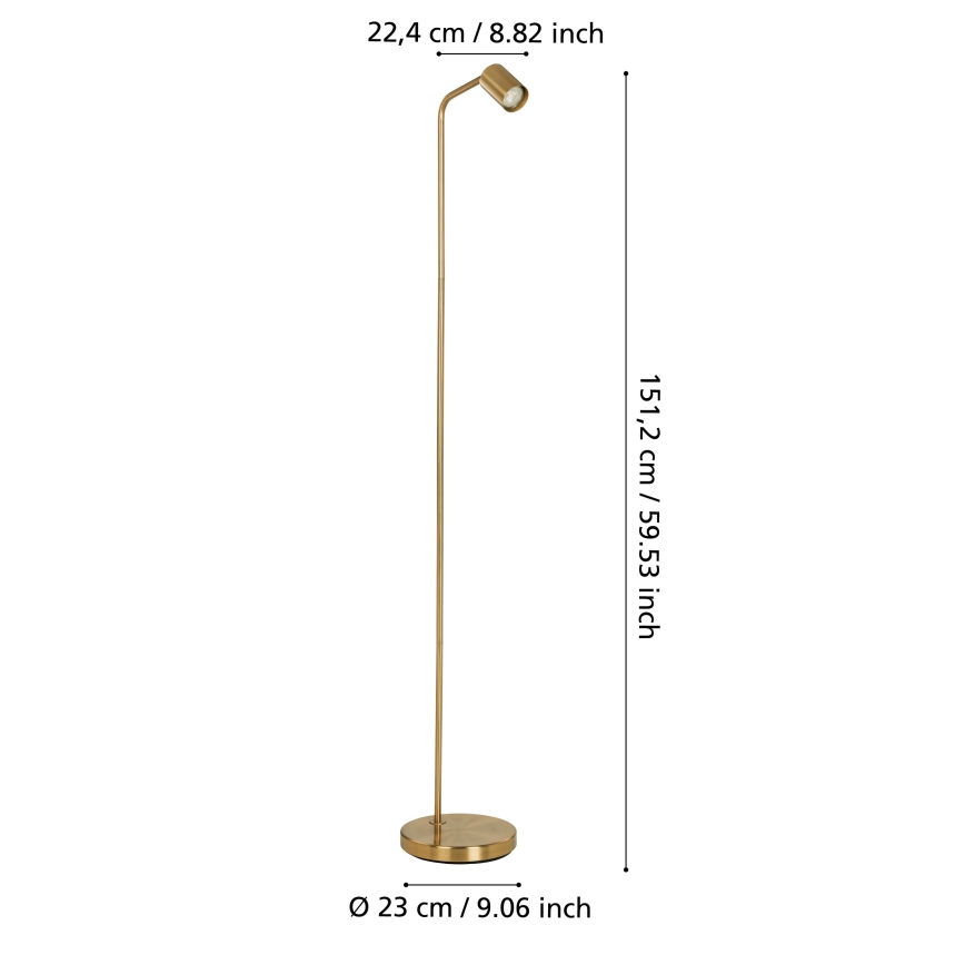 Eglo - Lampada da terra 1xGU10/5W/230V oro