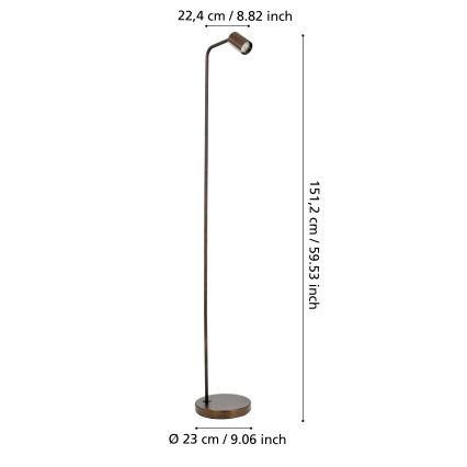Eglo - Lampada da terra 1xGU10/5W/230V bronzo
