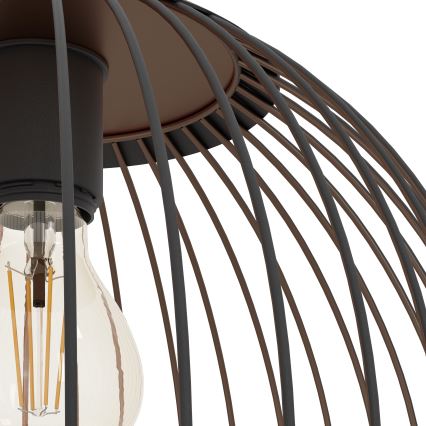 Eglo - Lampadario a sospensione con cavo 1xE27/60W/230V nero