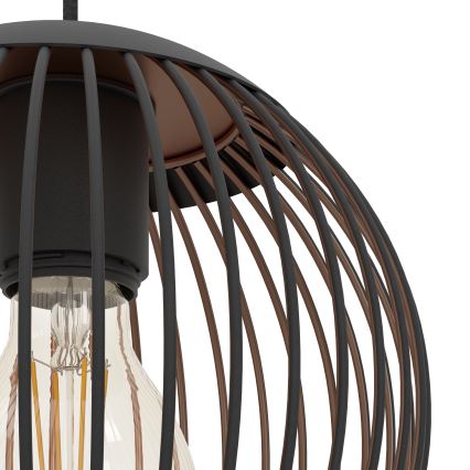 Eglo - Lampadario a cavo 3xE27/60W/230V nero