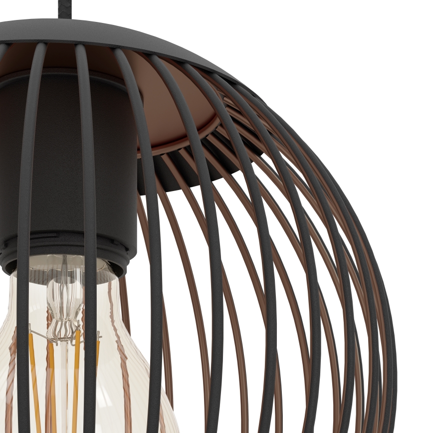 Eglo - Lampadario a cavo 3xE27/60W/230V nero