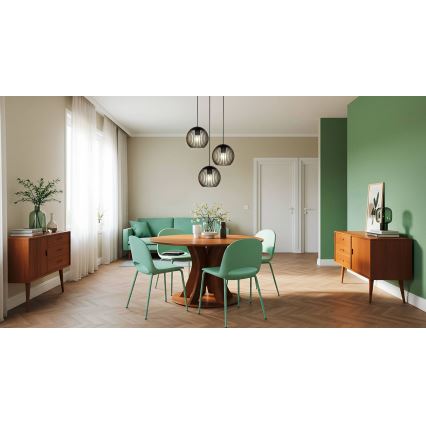 Eglo - Lampadario a cavo 3xE27/60W/230V nero