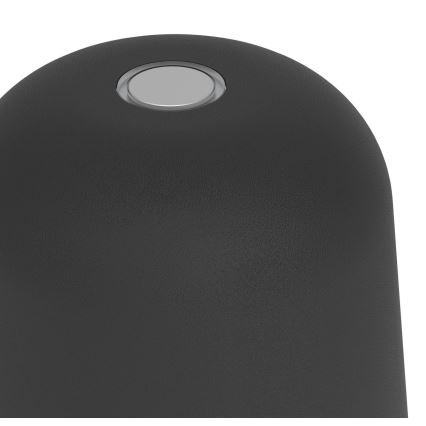 Eglo - Lampada da tavolo ricaricabile a sfioramento dimmerabile per esterni LED/1,8W/5V 2500/3000/4000K 2500 mAh IP54 nera