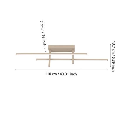 Eglo - Plafoniera LED/20W/230V beige
