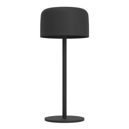 Eglo - Lampada da tavolo ricaricabile solare a LED a sfioramento LED/2,8W/3,7V 1800 mAh IP44 nera