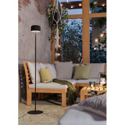 Eglo - LED Lampada da terra solare ricaricabile a sfioramento LED/2,8W/3,7V 1800 mAh IP44 nero