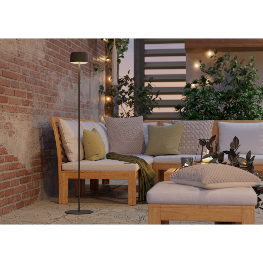 Eglo - Lampada da terra solare ricaricabile a LED con controllo touch LED/2,8W/3,7V 1800 mAh IP44 verde