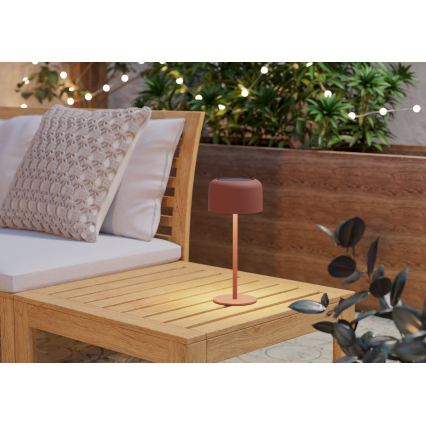 Eglo - Lampada da tavolo solare ricaricabile a sfioramento LED/2,8W/3,7V 1800 mAh IP44 arancione