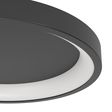 Eglo - Plafoniera da soffitto LED RGBW dimmerabile, 19,6 W, 230 V, 2700–6500 K, Ø 35 cm, nero