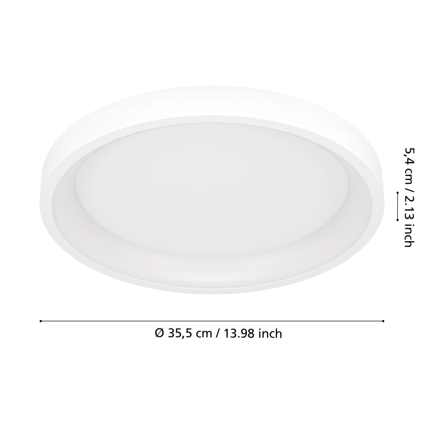 Eglo - Plafoniera LED RGBW dimmerabile LED/19,6W/230V 2700-6500K diam. 35 cm bianco