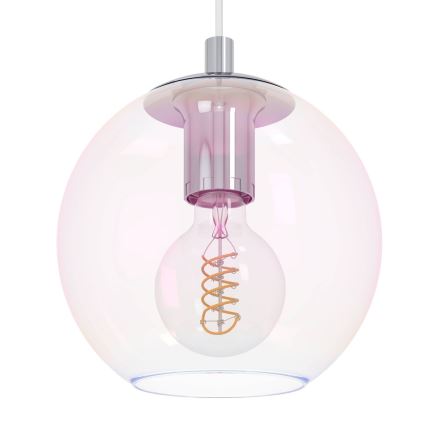 Eglo - Lampadario a sospensione con cavo 10xE27/60W/230V cromo lucido/trasparente