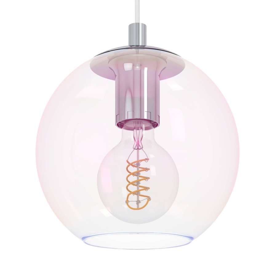 Eglo - Lampadario a sospensione con cavo 10xE27/60W/230V cromo lucido/trasparente