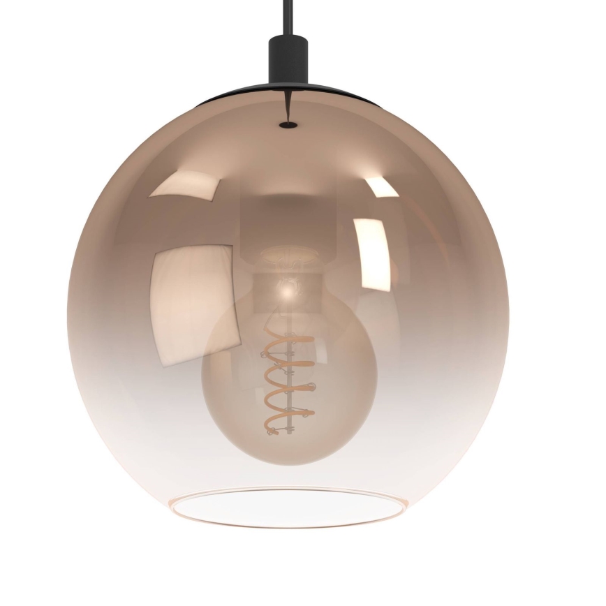 Eglo - Lampada a sospensione con cavo 1xE27/60W/230V nero/beige/fumé