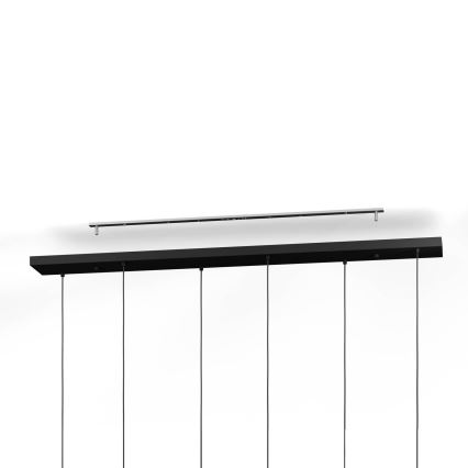 Eglo - Lampadario a sospensione con cavo 10xE27/60W/230V nero/beige/fumé