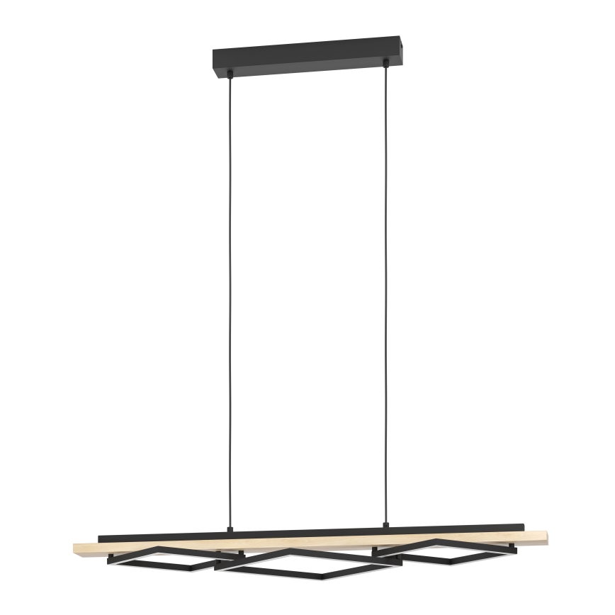 Eglo - Lampadario a sospensione dimmerabile con cavo 2xLED/13W/230V + LED/16W nero/beige