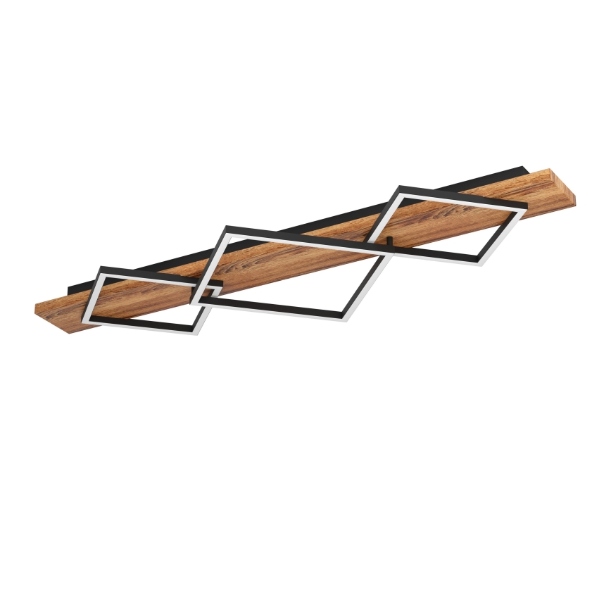 Eglo - Plafoniera LED 2xLED/13W/230V + LED/16W nera/marrone