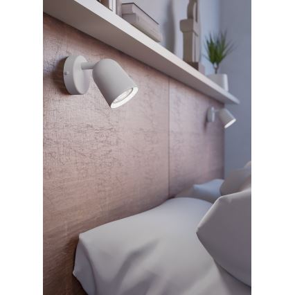 Eglo - Faretto da parete 1xGU10/5W/230V bianco