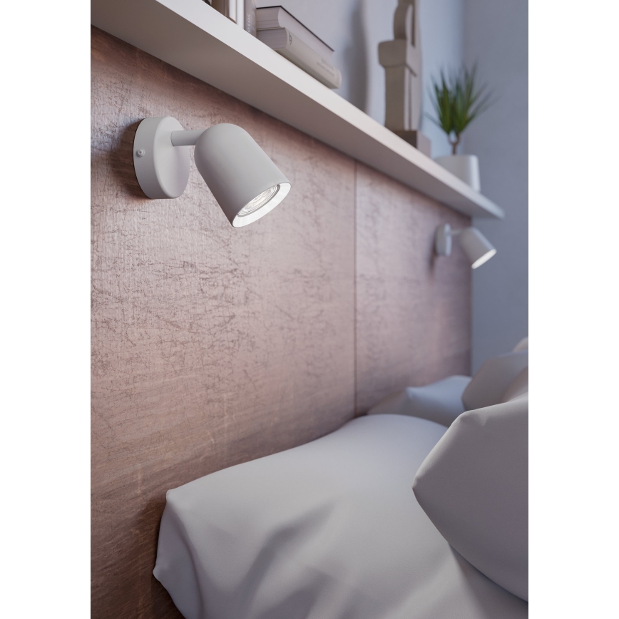 Eglo - Faretto da parete 1xGU10/5W/230V bianco