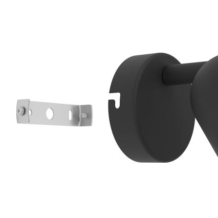 Eglo - Faretto da parete 1xGU10/5W/230V nero