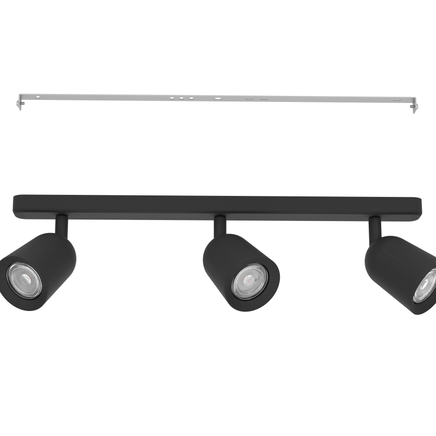 Eglo - Faretto 3xGU10/10W/230V nero