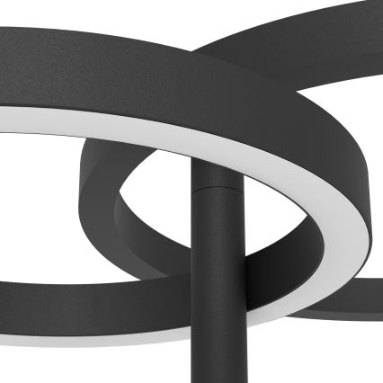 Eglo - Lampada da terra dimmerabile a LED LED/16W/230V + LED/12W nera