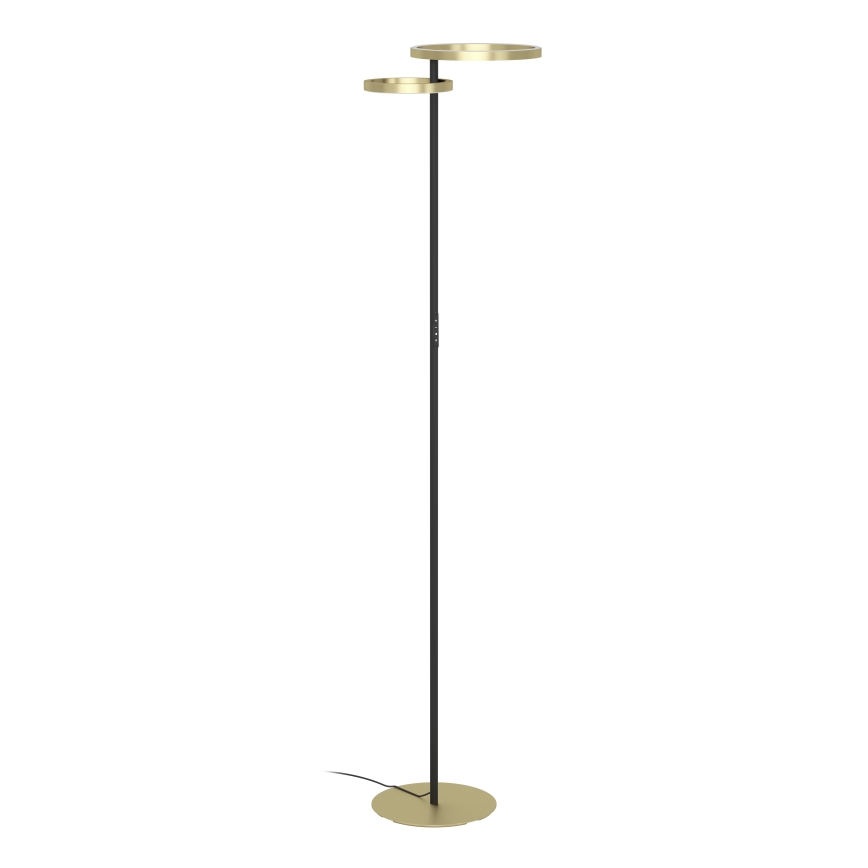 Eglo - Lampada da terra LED dimmerabile LED/16W/230V + LED/12W oro/nero
