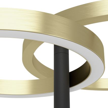 Eglo - Lampada da terra LED dimmerabile LED/16W/230V + LED/12W oro/nero