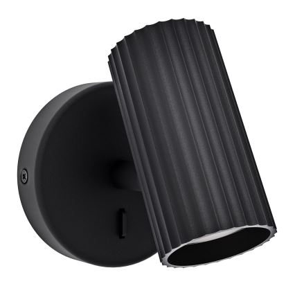 Eglo - Faretto da parete orientabile 1xGU10/5W/230V nero