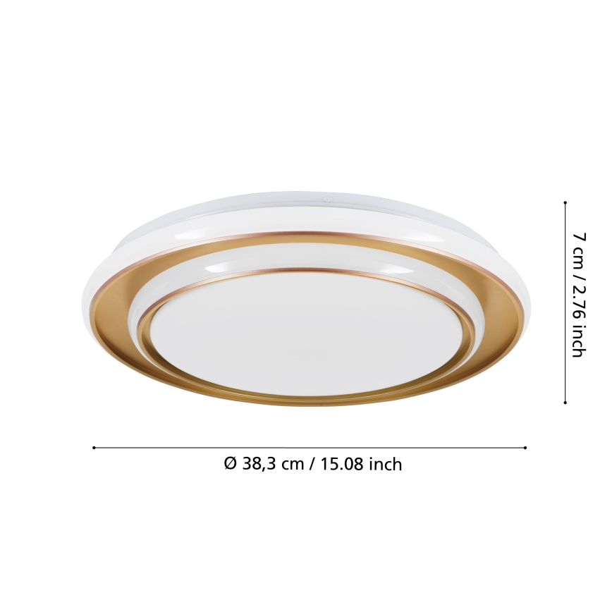 Eglo - Plafoniera LED/24W/230V 2700/4000/6500K Ø 40 cm oro