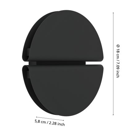 Eglo - Applique da parete per esterni LED/4,5W/230V 2700/4000/6500K IP44 nera