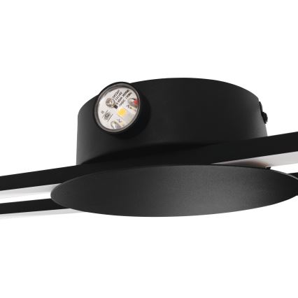 Eglo - Applique LED/20W/230V + LED/0,91W, nera