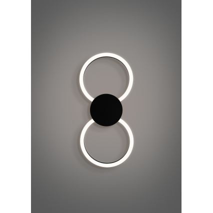 Eglo - Applique da parete LED/20W/230V + LED/0,91W nera