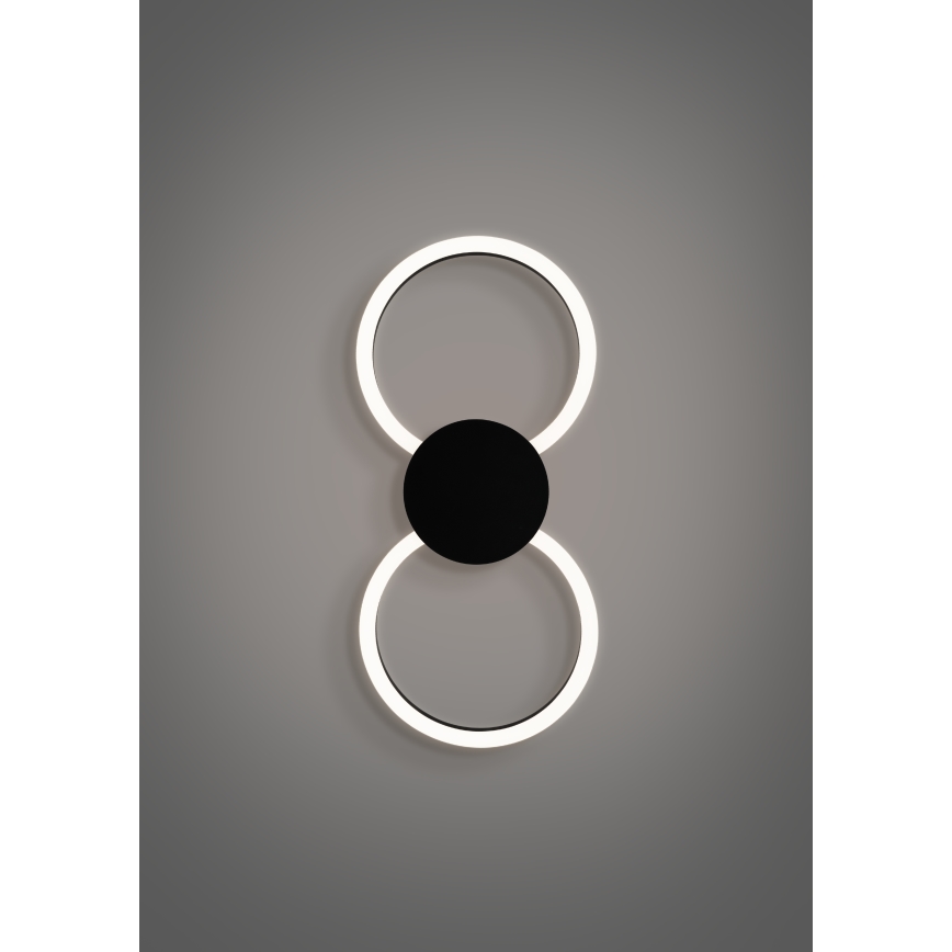 Eglo - Applique da parete LED/20W/230V + LED/0,91W nera