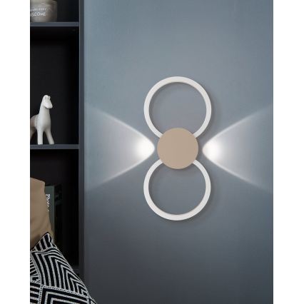 Eglo - Lampada da parete LED/20W/230V + LED/0,91W beige