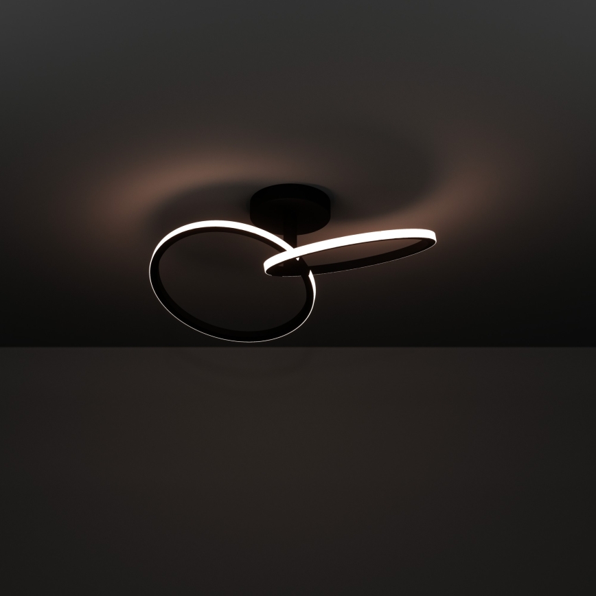 Eglo - Plafoniera LED/12W/230V 2700/4000/6500K nera