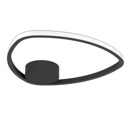 Eglo - Plafoniera LED, 9,7 W, 230 V, 2700/4000/6500 K, Ø 37,5 cm, nera