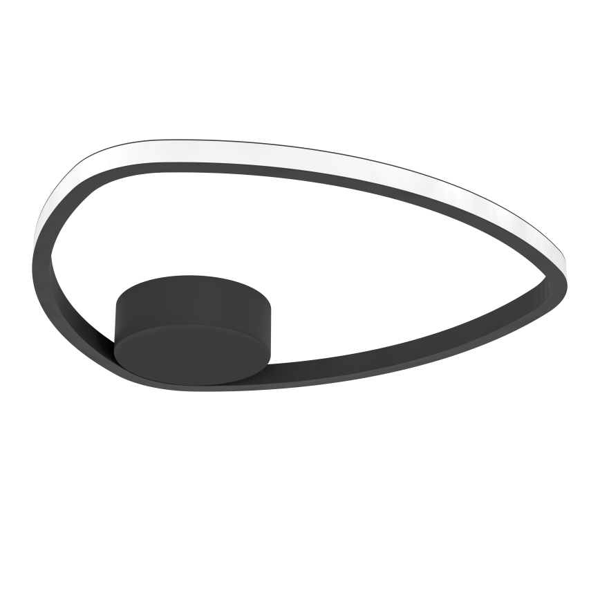 Eglo - Plafoniera LED, 9,7 W, 230 V, 2700/4000/6500 K, Ø 37,5 cm, nera