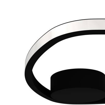 Eglo - Plafoniera LED, 9,7 W, 230 V, 2700/4000/6500 K, Ø 37,5 cm, nera