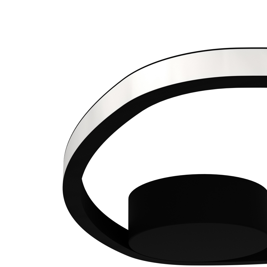 Eglo - Plafoniera LED, 9,7 W, 230 V, 2700/4000/6500 K, Ø 37,5 cm, nera