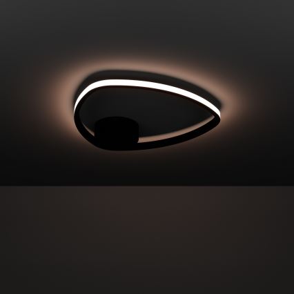 Eglo - Plafoniera LED, 9,7 W, 230 V, 2700/4000/6500 K, Ø 37,5 cm, nera