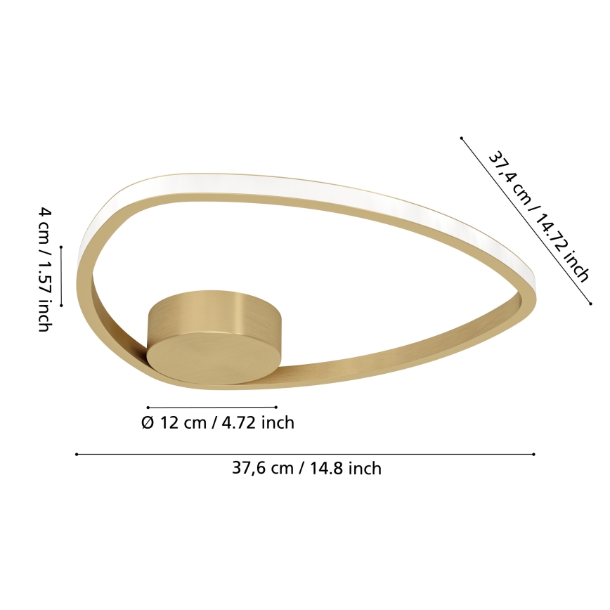 Eglo - Plafoniera LED/9,7W/230V Ø 37,5 cm dorata