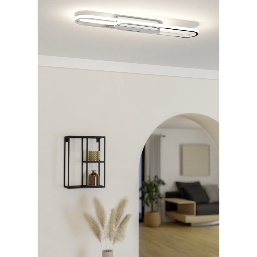 Eglo - Plafoniera LED/20W/230V 2700/4000/6500K cromo lucido